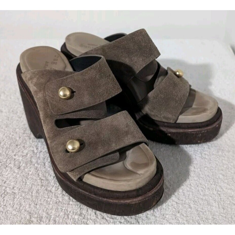 Rag & Bone Sommer Wedge Sandals Brown Women's Size 6.5 US 36.5